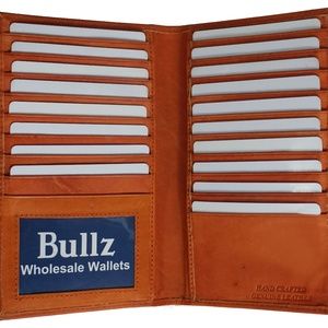 Long Credit Card Holder Unisex Tan